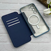 کیف گوشی Galaxy S23 Plus سامسونگ الکترو استاتیک Wallet Case مگ سیف دار Magsafe اورجینال محافظ لنز دار گلسی سرمه ای کد 126484
