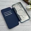 کیف گوشی Galaxy S23 Plus سامسونگ الکترو استاتیک Wallet Case مگ سیف دار Magsafe اورجینال محافظ لنز دار گلسی سرمه ای کد 126484