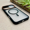 قاب گوشی iPhone 16 Pro Max آیفون اورجینال مگ سیف دار یونیک کیس سیلیکونی طلقی مات مشکی کد 126530