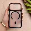 قاب گوشی iPhone 17 Pro آیفون اورجینال مگ سیف دار یونیک کیس سیلیکونی طلقی مات مشکی کد 126538