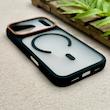 قاب گوشی iPhone 17 Pro آیفون اورجینال مگ سیف دار یونیک کیس سیلیکونی طلقی مات مشکی کد 126538