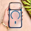 قاب گوشی iPhone 17 Pro آیفون اورجینال مگ سیف دار یونیک کیس سیلیکونی طلقی مات سرمه ای کد 126539