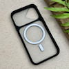 قاب گوشی iPhone 17 آیفون اورجینال مگ سیف دار یونیک کیس سیلیکونی طلقی مات مشکی کد 126542