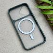 قاب گوشی iPhone 17 آیفون اورجینال مگ سیف دار یونیک کیس سیلیکونی طلقی مات طوسی کد 126543