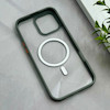 قاب گوشی iPhone 16 Pro Max آیفون اورجینال Orange Line مگ سیف دار طلقی شیشه ای شفاف طوسی کد 126502