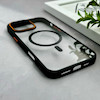 قاب گوشی iPhone 16 Pro Max آیفون اورجینال Orange Line مگ سیف دار طلقی شیشه ای شفاف مشکی کد 126503
