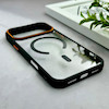 قاب گوشی iPhone 17 Pro Max آیفون اورجینال Orange Line مگ سیف دار طلقی شیشه ای شفاف مشکی کد 126507