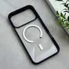 قاب گوشی iPhone 17 Pro Max آیفون اورجینال Orange Line مگ سیف دار طلقی شیشه ای شفاف سرمه ای کد 126508