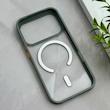 قاب گوشی iPhone 17 Pro آیفون اورجینال Orange Line مگ سیف دار طلقی شیشه ای شفاف طوسی کد 126511