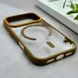 قاب گوشی iPhone 17 Pro آیفون اورجینال Orange Line مگ سیف دار طلقی شیشه ای شفاف قهوه ای کد 126514