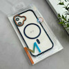 قاب گوشی iPhone 17 آیفون اورجینال Orange Line مگ سیف دار طلقی شیشه ای شفاف سرمه ای کد 126516