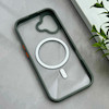 قاب گوشی iPhone 17 آیفون اورجینال Orange Line مگ سیف دار طلقی شیشه ای شفاف طوسی کد 126518