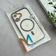 قاب گوشی iPhone 17 آیفون اورجینال Orange Line مگ سیف دار طلقی شیشه ای شفاف طوسی کد 126518