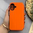 قاب گوشی iPhone 16 آیفون کلاسوری اورجینال J CASE سوزنی مدل SPORT 2026 محافظ لنزدار نارنجی کد 126155