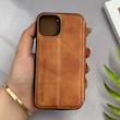 کیف گوشی موبایل iPhone 13 Mini آیفون کلاسوری اورجینال دادوو Dadoo مدل SPORT 2026 عسلی کد 126360