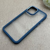 قاب گوشی iPhone 11 Pro آیفون پشت طلق شفاف دور سیلیکونی اورجینال فلزی متال کیس Metal Case آبی کد 124869