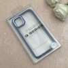 قاب گوشی iPhone 11 Pro Max آیفون پشت طلق شفاف دور سیلیکونی اورجینال فلزی متال کیس Metal Case آبی کد 124872