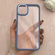 قاب گوشی iPhone 11 Pro Max آیفون پشت طلق شفاف دور سیلیکونی اورجینال فلزی متال کیس Metal Case آبی کد 124872