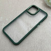 قاب گوشی iPhone 12 Pro Max آیفون پشت طلق شفاف دور سیلیکونی اورجینال فلزی متال کیس Metal Case سبز کد 124876