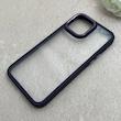 قاب گوشی iPhone 13 Pro Max آیفون پشت طلق شفاف دور سیلیکونی اورجینال فلزی متال کیس Metal Case بنفش کد 124878