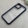 قاب گوشی iPhone 12 - 12 Pro آیفون پشت طلق شفاف دور سیلیکونی اورجینال فلزی متال کیس Metal Case بنفش کد 124885