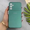 قاب گوشی Galaxy A24 سامسونگ سیلیکونی Lens زیر بسته طرح آیفون سبز کد 126120