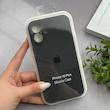 قاب گوشی iPhone 16 Plus آیفون سیلیکونی اورجینال پاک کنی درجه یک زیربسته محافظ لنزدار خاکستری کد 98484