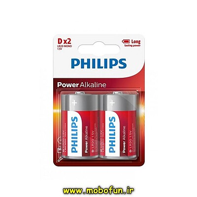 مشخصات و خرید باتری سایز بزرگ LR20 فیلیپس PHILIPS مدل Power Alkaline بسته 2 عددی، خرید باتری سایز بزرگ LR20 فیلیپس PHILIPS مدل Power Alkaline بسته 2 عددی از فروشگاه موبوفان، قیمت باتری سایز بزرگ LR20 فیلیپس PHILIPS مدل Power Alkaline بسته 2 عددی