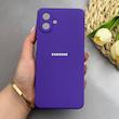 قاب گوشی Galaxy A07 سیلیکونی اورجینال پاک کنی درجه یک زیربسته بنفش تیره کد 130176