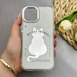 قاب گوشی iPhone 15 آیفون اورجینال فانتزی سخت آینه ای لنز کرومی ایربگ دار طرح PUPPY کیوت کد 130238