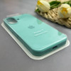 قاب گوشی iPhone 17 آیفون سیلیکونی اورجینال پاک کنی درجه یک زیربسته آبی سبز کد 130242