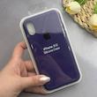 قاب گوشی iPhone X - iPhone XS آیفون سیلیکونی اورجینال پاک کنی درجه یک زیربسته بنفش تیره کد 130246