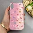 قاب گوشی iPhone X - XS آیفون فانتزی براق IMD لیزری لاکچری سخت HARD طرح پروانه کد 130251