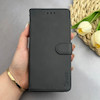 کیف گوشی Redmi Note 13 Pro 5G - Poco X6 شیائومی کریستال Crystal مگنتی طرح چرم کتابی بنددار خاکستری کد 130309