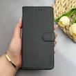 کیف گوشی Redmi Note 13 Pro 5G - Poco X6 شیائومی کریستال Crystal مگنتی طرح چرم کتابی بنددار خاکستری کد 130309