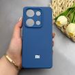 قاب گوشی Redmi Note 13 Pro 4G - Poco M6 Pro 4G شیائومی سیلیکونی اورجینال پاک کنی درجه یک زیربسته آبی تیره کد 130346