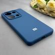 قاب گوشی Redmi Note 13 Pro 4G - Poco M6 Pro 4G شیائومی سیلیکونی اورجینال پاک کنی درجه یک زیربسته آبی تیره کد 130346