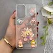 قاب گوشی Galaxy A13 4G سامسونگ شفاف رزینی برجسته اکلیلی شاین طرح لبوبو Labubu کیوت کد 130355