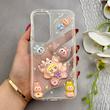 قاب گوشی Galaxy A24 سامسونگ شفاف رزینی برجسته اکلیلی شاین طرح لبوبو Labubu کیوت کد 130366