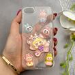 قاب گوشی iPhone 7 - iPhone 8 - iPhone SE 2020 - iPhone SE 2022 آیفون شفاف رزینی برجسته اکلیلی شاین طرح لبوبو Labubu کیوت کد 130369