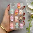 قاب گوشی iPhone 7 - iPhone 8 - iPhone SE 2020 - iPhone SE 2022 آیفون شفاف رزینی برجسته اکلیلی شاین طرح لبوبو Labubu کیوت کد 130370