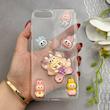 قاب گوشی iPhone 7 Plus - iPhone 8 Plus آیفون شفاف رزینی برجسته اکلیلی شاین طرح لبوبو Labubu کیوت کد 130371