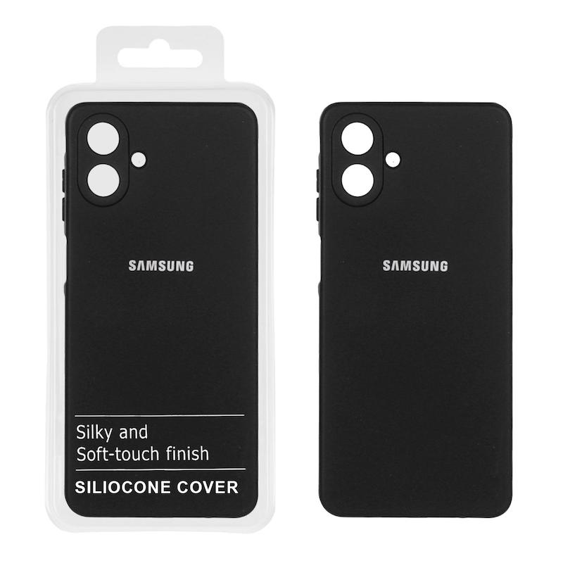 قاب گوشی Galaxy A07 سامسونگ سیلیکونی های کپی زیربسته محافظ لنز دار مشکی کد 130406
