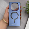 قاب گوشی Redmi Note 14 Pro 4G شیائومی اورجینال SO COOL سوکول لنز کرومی براق طرح مگ سیف اسپرت Sport آبی کد 98531