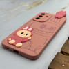 قاب گوشی Galaxy A36 سامسونگ سیلیکونی فانتزی عروسکی برجسته طرح لبوبو LABUBU محافظ لنزدار صورتی کد 130436