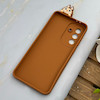قاب گوشی Galaxy A36 سامسونگ سیلیکونی فانتزی عروسکی برجسته طرح لبوبو LABUBU محافظ لنزدار قهوه ای کد 130438