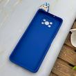 قاب گوشی Poco X3 - Poco X3 Pro شیائومی سیلیکونی فانتزی عروسکی برجسته طرح لبوبو LABUBU محافظ لنزدار آبی کاربنی کد 130480