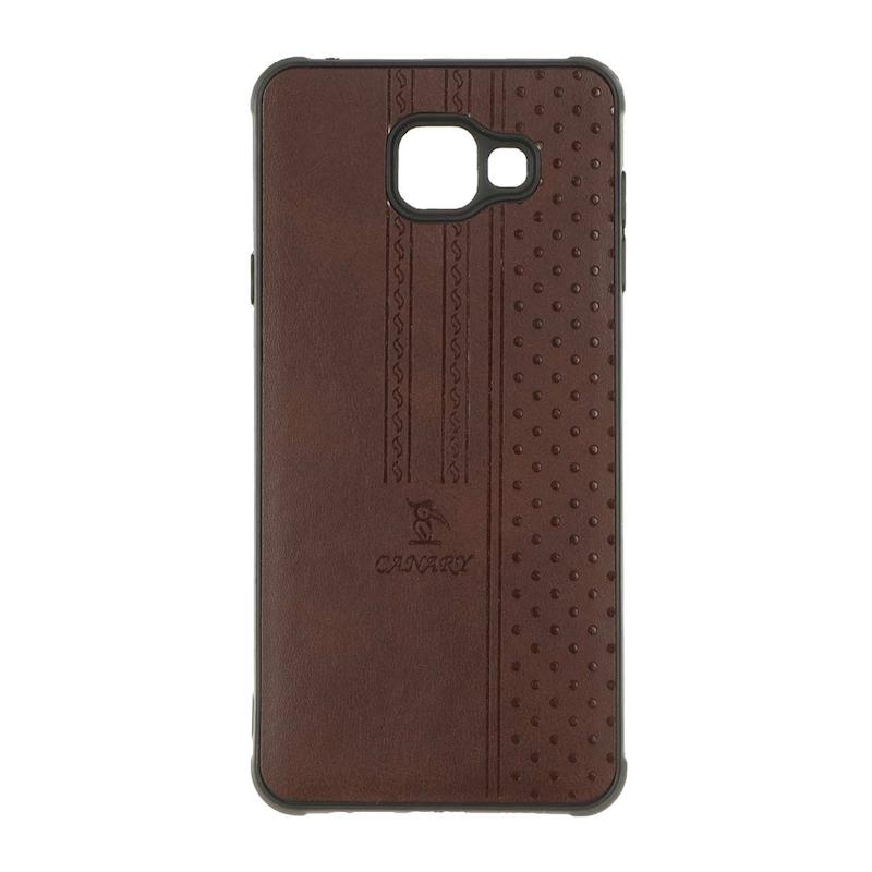 قاب گوشی Galaxy A7 2016 / A710 سامسونگ اورجینال کاناری CANARY چرمی دوخت کلاسیک نقطه چین قهوه ای کد 126718