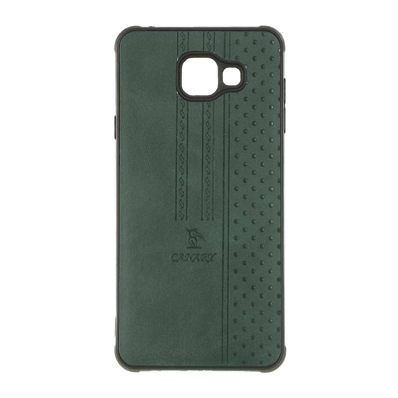 قاب گوشی Galaxy A7 2016 / A710 سامسونگ اورجینال کاناری CANARY چرمی دوخت کلاسیک نقطه چین سبز کد 126722