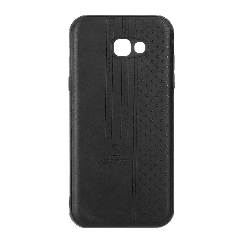 قاب گوشی Galaxy A7 2017 - A720 سامسونگ اورجینال کاناری CANARY چرمی دوخت کلاسیک نقطه چین مشکی کد 126730